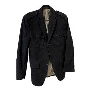 Banana Republic Tailored Fit 4 Pocket Dark Gray Military Cargo Jacket - Size 38R